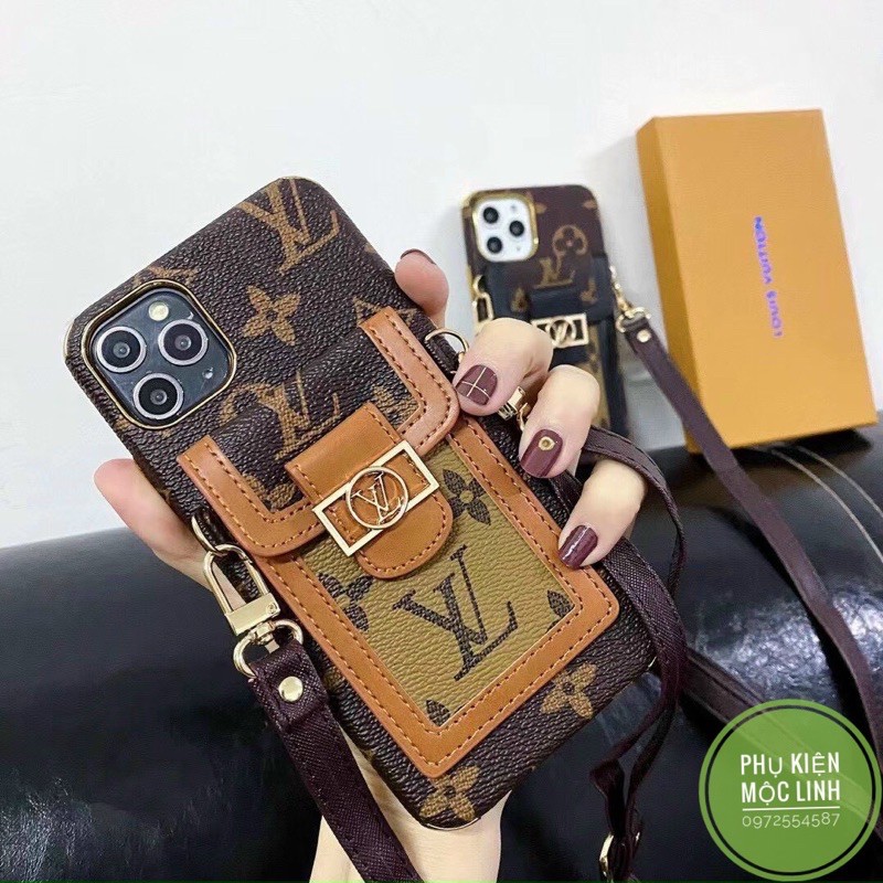 11 | 12 | 13 | 14 Pro Max | Plus | Xs max - Ốp ví cài thẻ và tiền kiêm chân chống Iphone sang chảnh