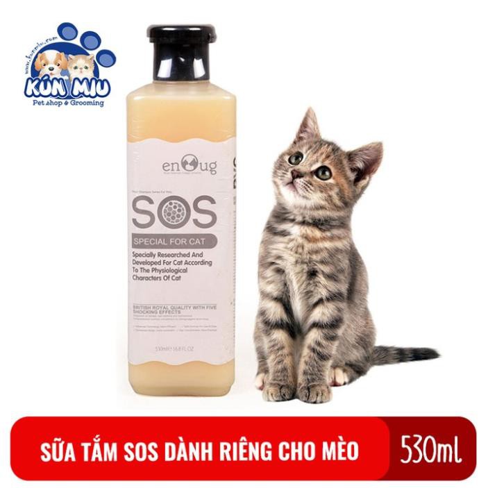 [HÀNG CHÍNH HÃNG] Sữa tắm SOS dành riêng cho mèo chai 530ml màu trắng sữa [ĐƯỢC KIỂM HÀNG]