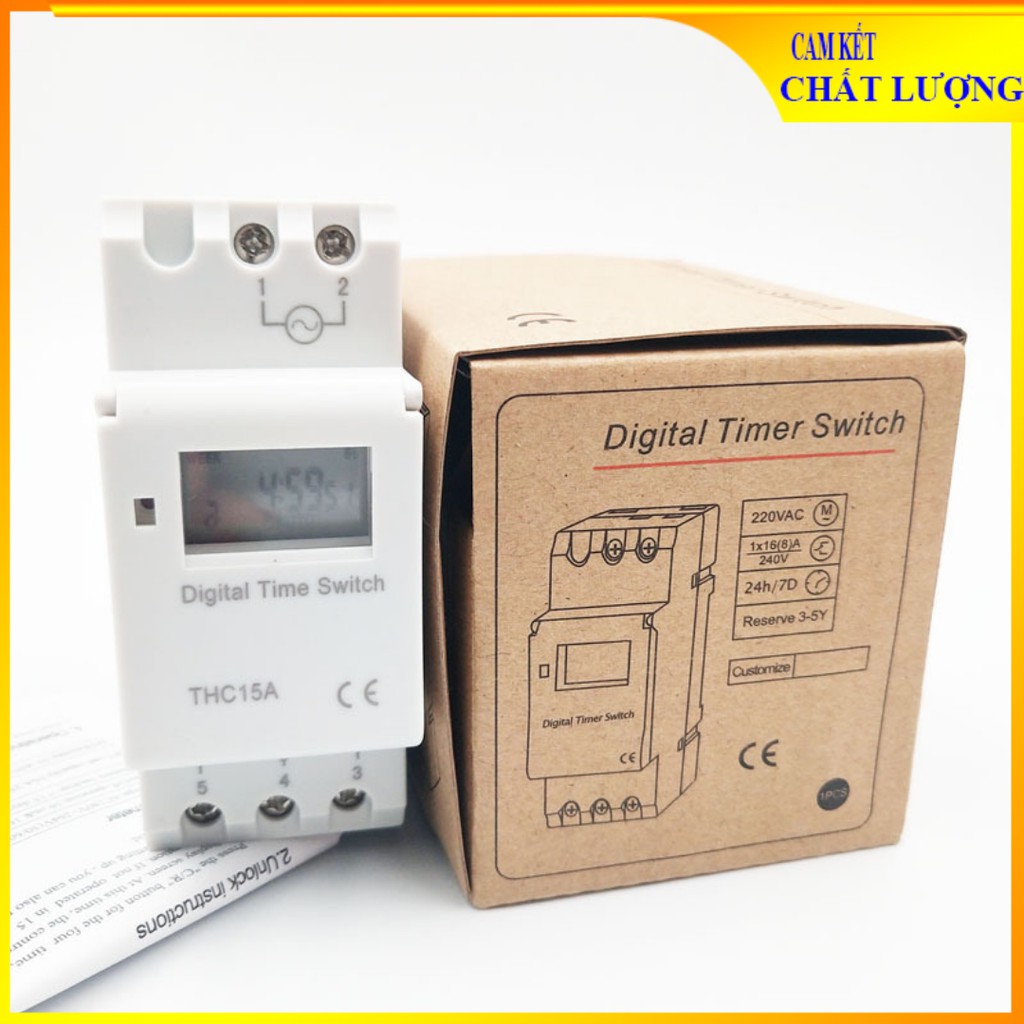 Công tắc hẹn giờ THC15A lập trình điện tử timer hẹn giờ điện tử 17 chương trình - Hàng chuẩn