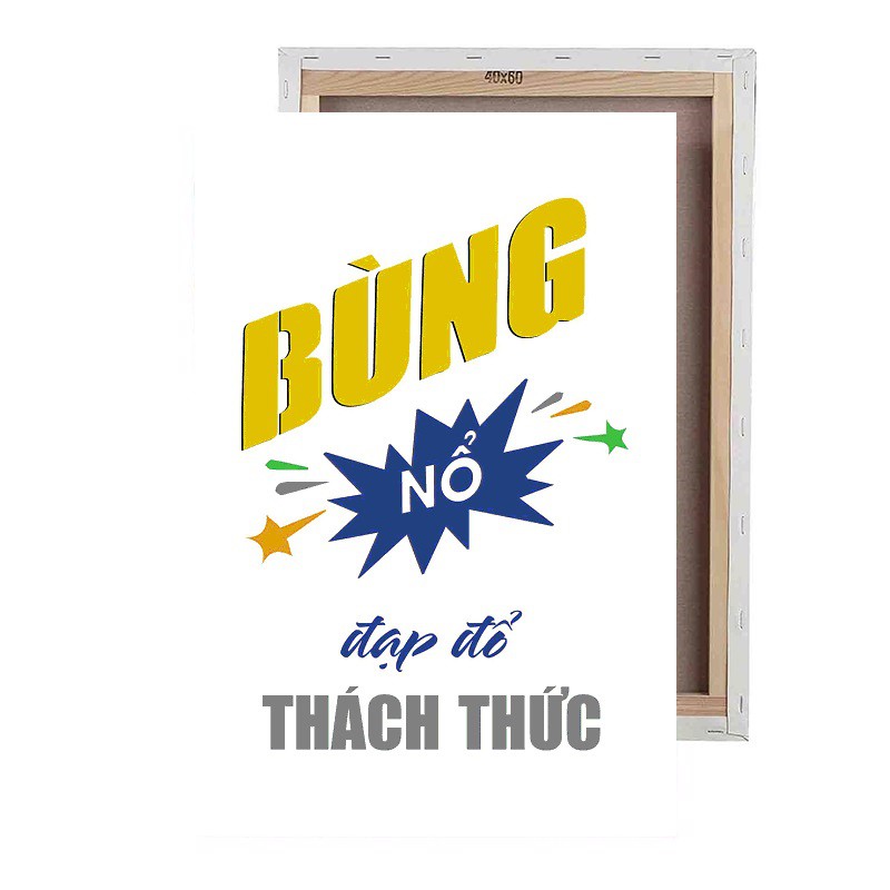 Tranh Treo Tường 40x60 Bùng Nổ Đạp Đổ Thách Thức - Newshop - NS11