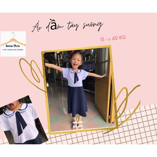Đầm học sinh nữ cổ sen