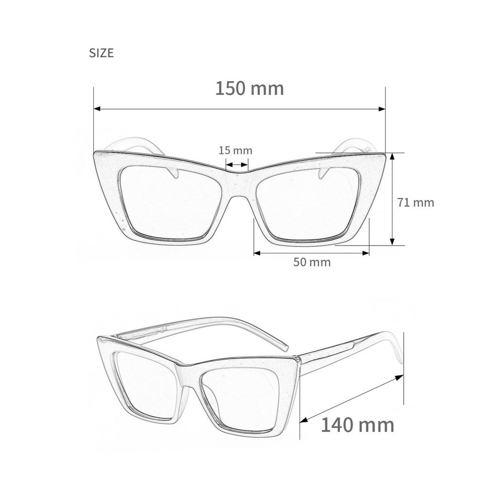 Kính mát mắt mèo thời trang cho nam nữ