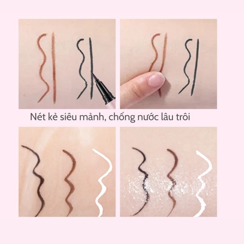 Bút Kẻ Mắt NOVO, Thiết Kế Đơn Giản, Đẹp Mắt, Đầu Bút Nhỏ 0.016mm, Nét Kẻ Thanh Mảnh, Sắc Nét, Chống Thấm Nước Dễ Vẽ