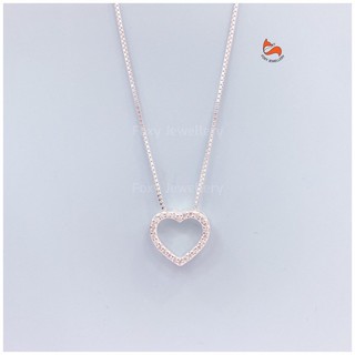 Foxy - dây chuyền mặt trái tim - vòng cổ trái tim bạc 925