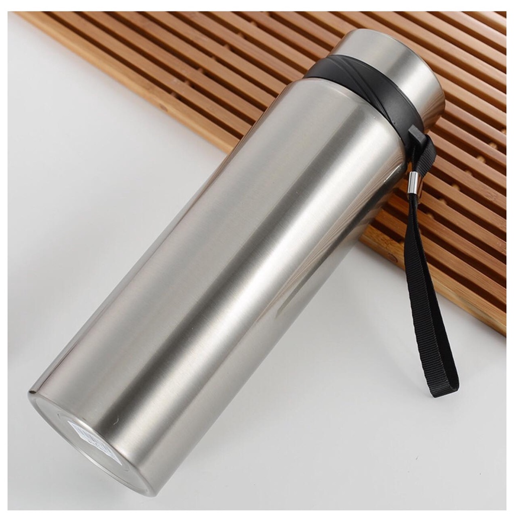 Bình giữ nóng, giữ đá chân không 1lit inox 304 giữ nóng 12h, giữ lạnh 24h, siêu bền đẹp và tiện lợi (màu bạc)