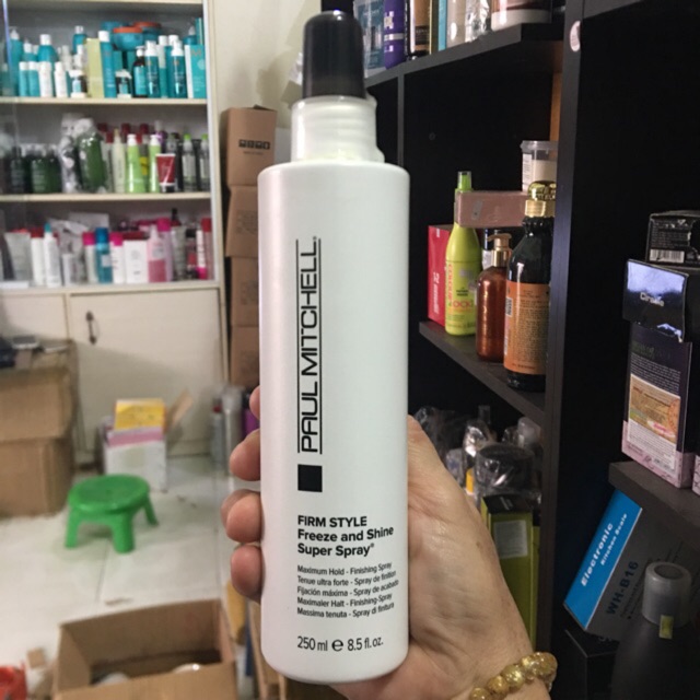 Keo xịt tạo kiểu cứng và sáng bóng Freeze and Shine Super Spray Paul Mitchell 250ml