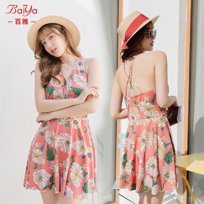 Áo tắm hoa đan lưng liền che bụng  140520 (Hàng oder chuẩn hình 100%) | BigBuy360 - bigbuy360.vn