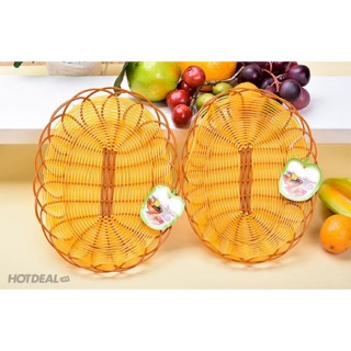 Rổ nhựa mây Đan hình ô van và tròn rất xinh sắn - BANGGE