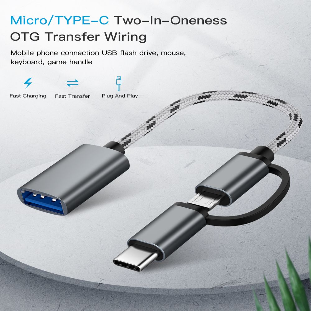 Dây Cáp Sạc Dữ Liệu Micro Usb 3.0 2 Trong 1 Đa Năng