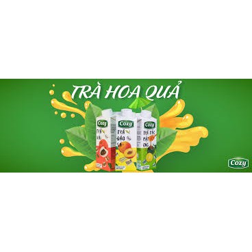 4 hộp trà Cozy Các Vị Đào Sả/Mật Ong/Vải (hộp 225ml)