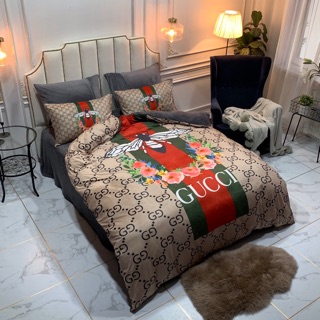 BỘ GA GIƯỜNG NỈ NHUNG GUCCI CHÚ ONG