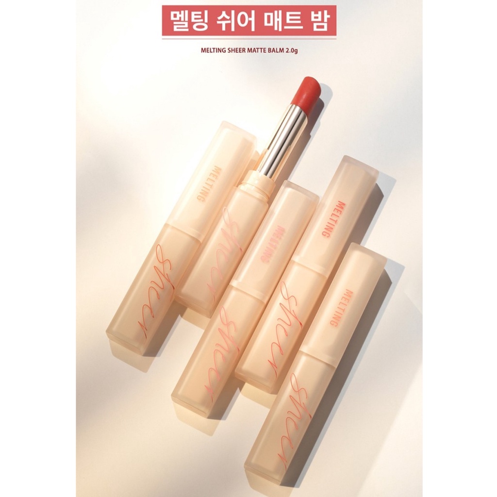 [Chính hãng] SON DƯỠNG LÌ CLIO CÓ MÀU MELTING SHEER MATTE BALM 2g_2021 Version