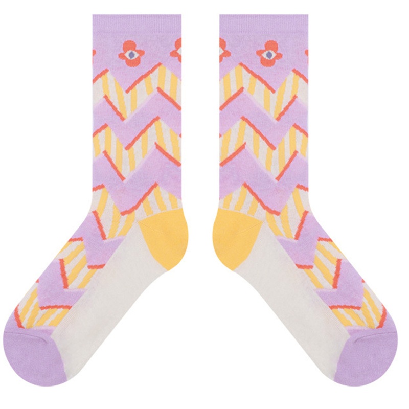 Tất Cotton In Hình Hoa Mắt 3D Vui Nhộn Thời Trang Cho Nữ Xixi