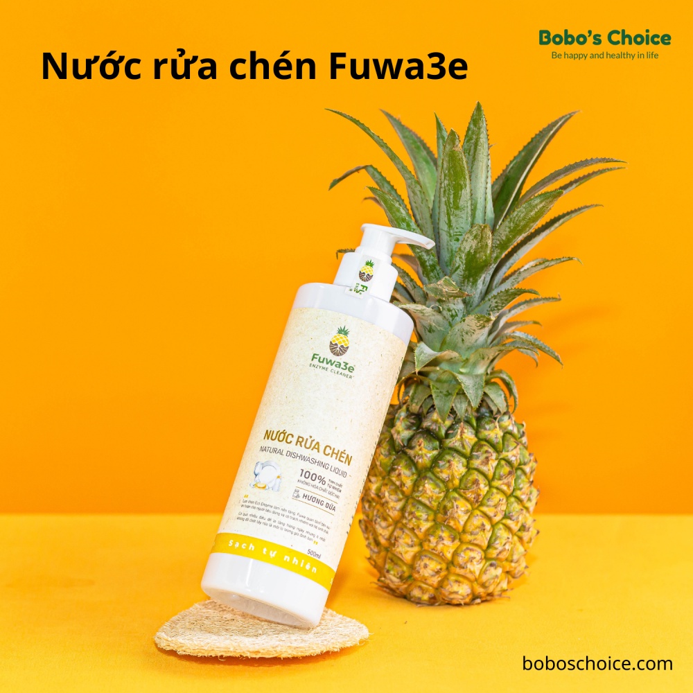 Fuwa3e Nước rửa chén sinh học từ enzyme dứa và bồ hòn