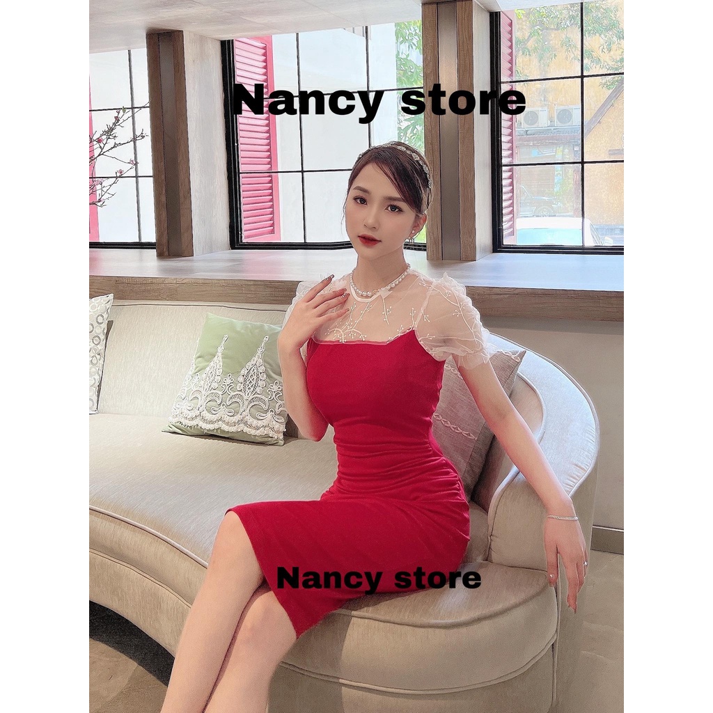 Đầm dự tiệc sang chảnh chất liệu mềm mại phối phối ren cao cấp | BigBuy360 - bigbuy360.vn