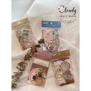 Set 30 sticker nhiều phong cách Tặng kèm dây treo/hoa khô Cloudy Craft House - CCH105