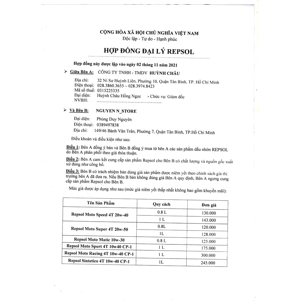 Nhớt hộp số Repsol 80w90 120ml cho xe tay ga