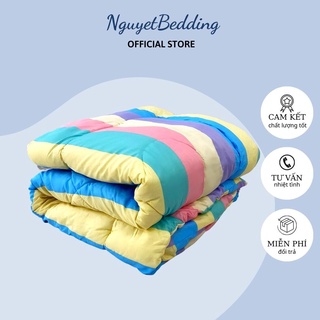 Bộ Chăn Phao 5 Món Ga Gối Poly Cotton - Mền phao siêu mềm min - Ga gối Nguyệt Bedding