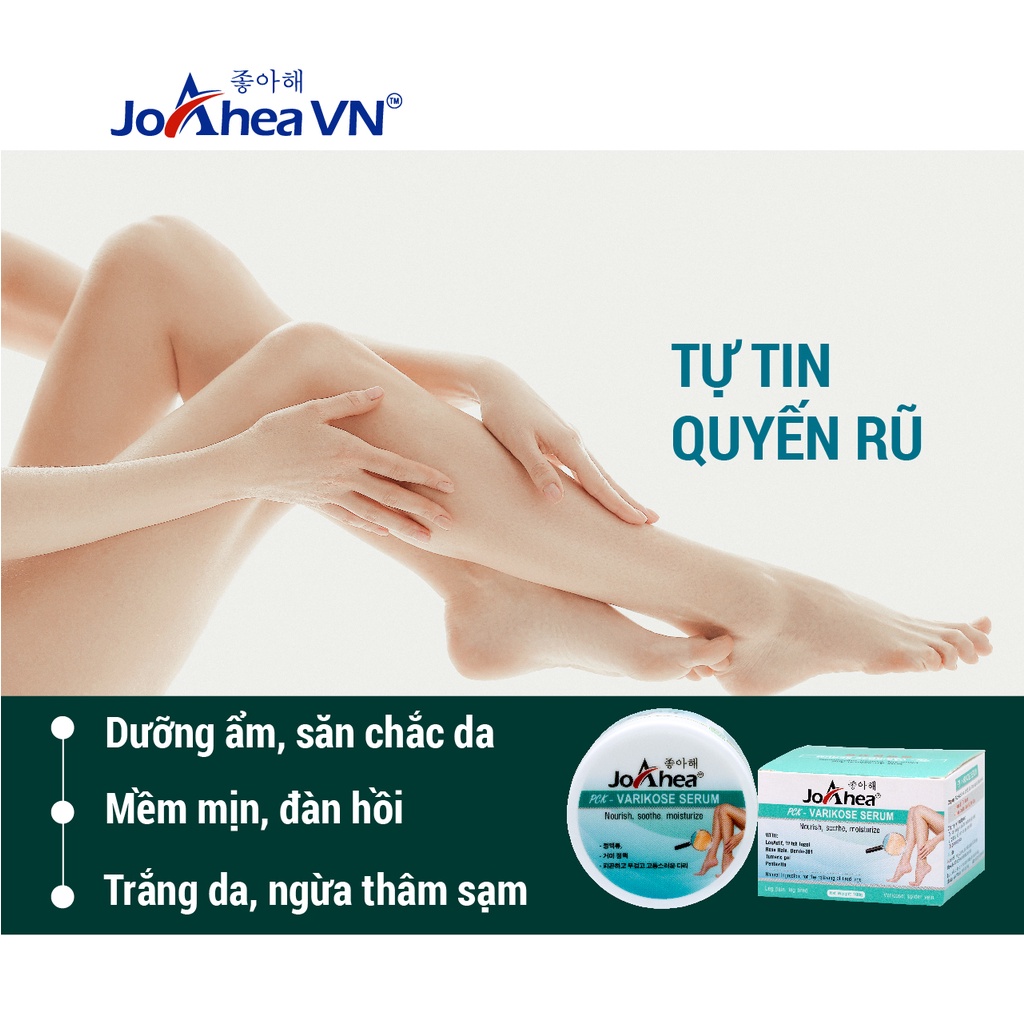 Giãn tĩnh mạch Varikosette Serum Giãn tĩnh mạch chân Joahea VARIKOSE Serum Thành phần thiên nhiên làm mờ gân xanh