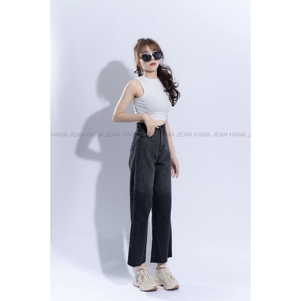 Quần Baggy Ống Rộng Jean Nữ Lưng Cao Trơn Loang 2 Màu Kiểu ULZZANG | WebRaoVat - webraovat.net.vn