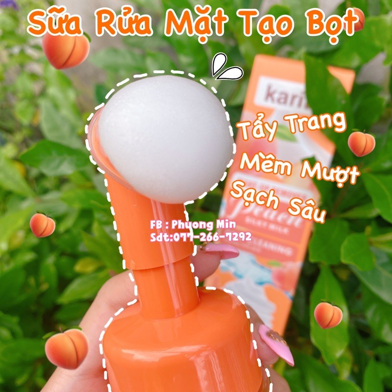 SỮA RỬA MẶT SỦI BỌT MÁT XA TRÁI ĐÀO