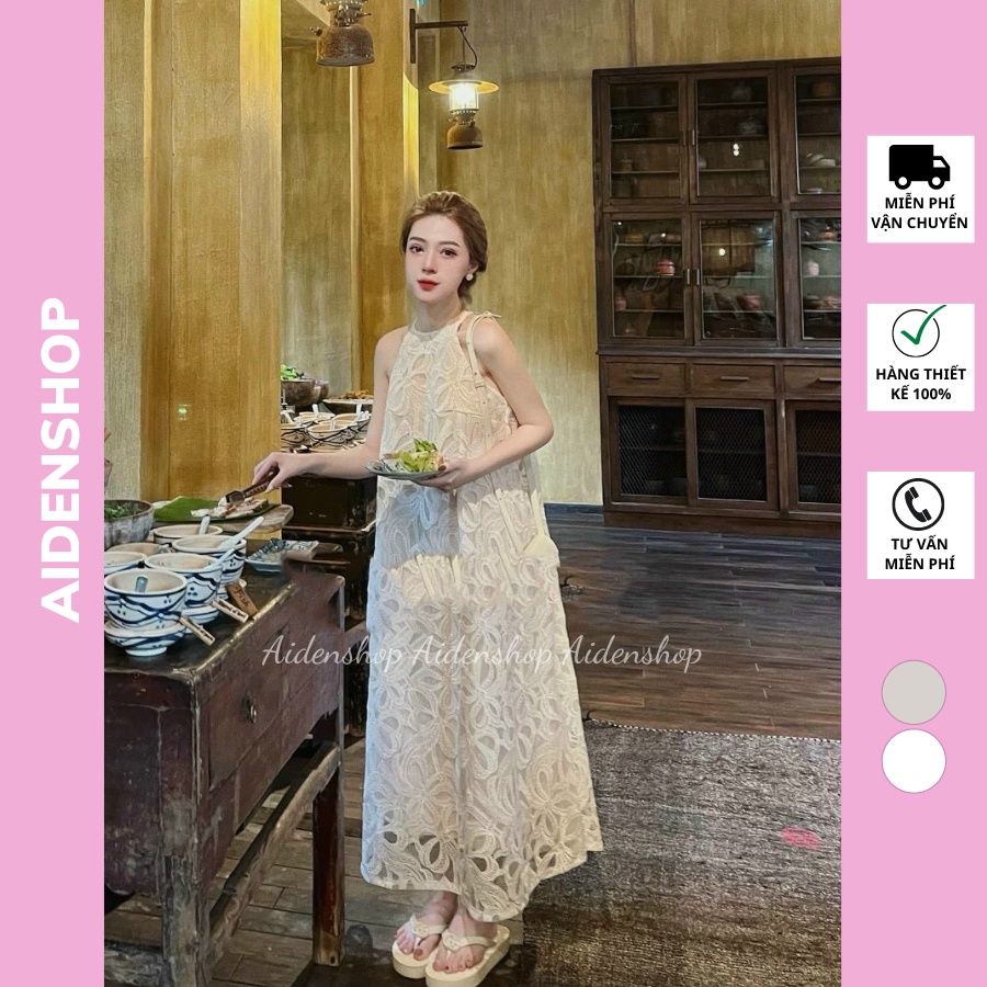Váy bầu thời trang xinh Aidenshop đầm bầu dự tiệc đẹp dáng yếm mùa hè