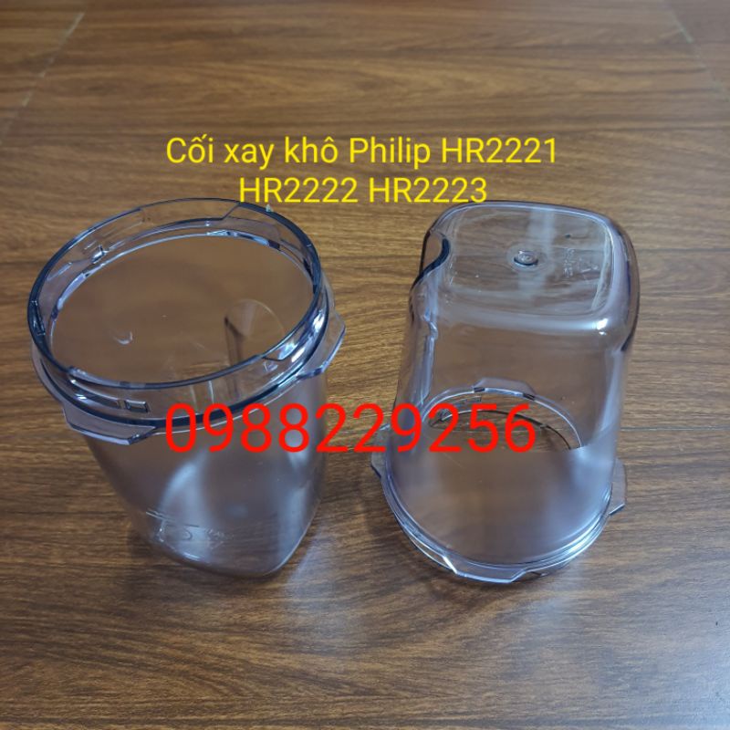 Phụ kiện máy xay- Cối xay khô máy xay philip chính hãng HR2115/HR2118/ HR2061/HR2067 HR2221 HR2222 HR2223