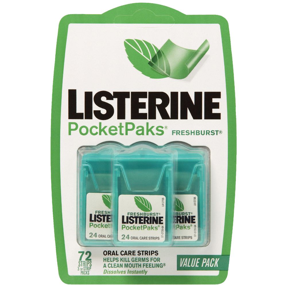 Miếng Ngậm thơm Miệng LISTERINE - VỈ 3 Hộp - 72 Miếng