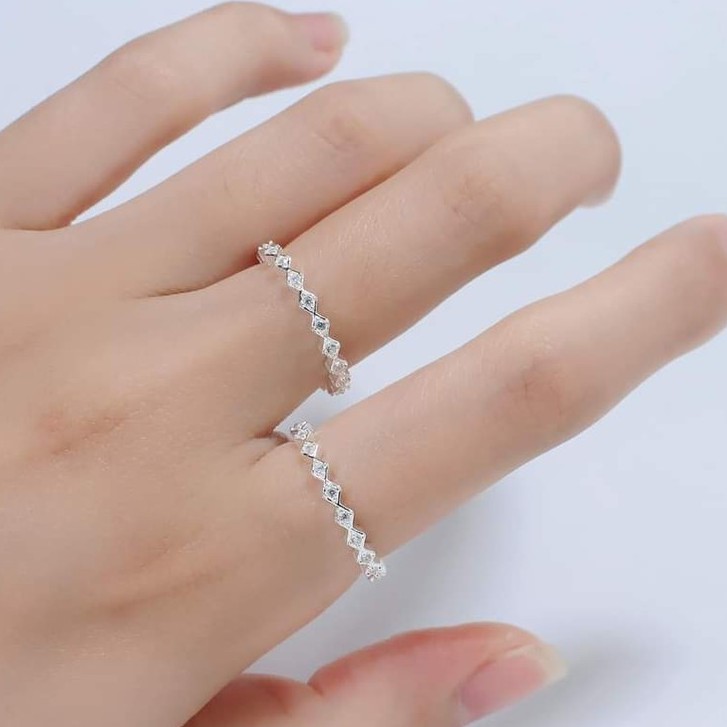 Nhẫn bạc nữ- Nhẫn bạc ta free size kiểu dáng trẻ trung mới lạ.