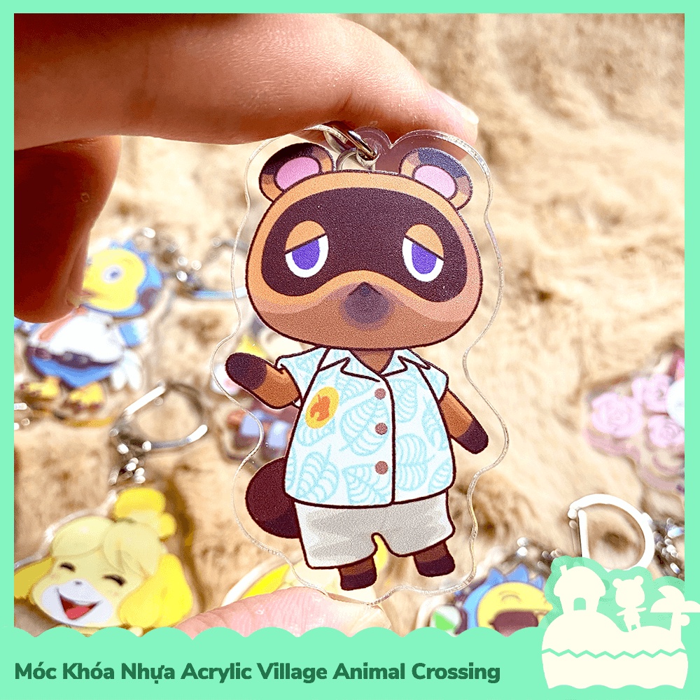 [Sẵn VN - NowShip] Móc Khóa Keychain Acrylic Nhựa Trong Nhân Vật Game Animal Crossing Horizons Nintendo Say Hi