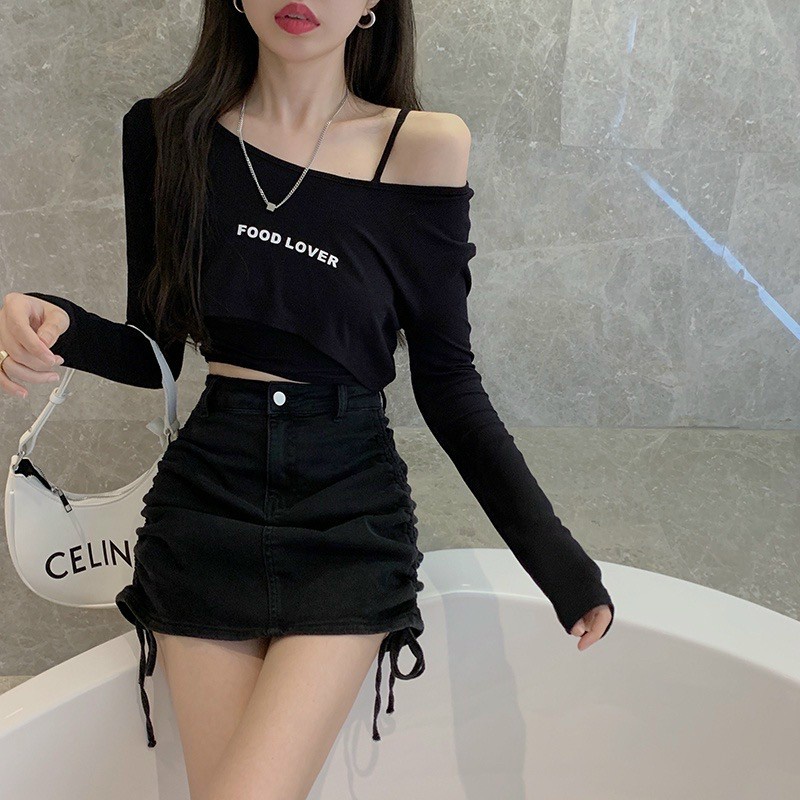 Chân váy chữ a kaki rút dây hai bên hot trend CV011