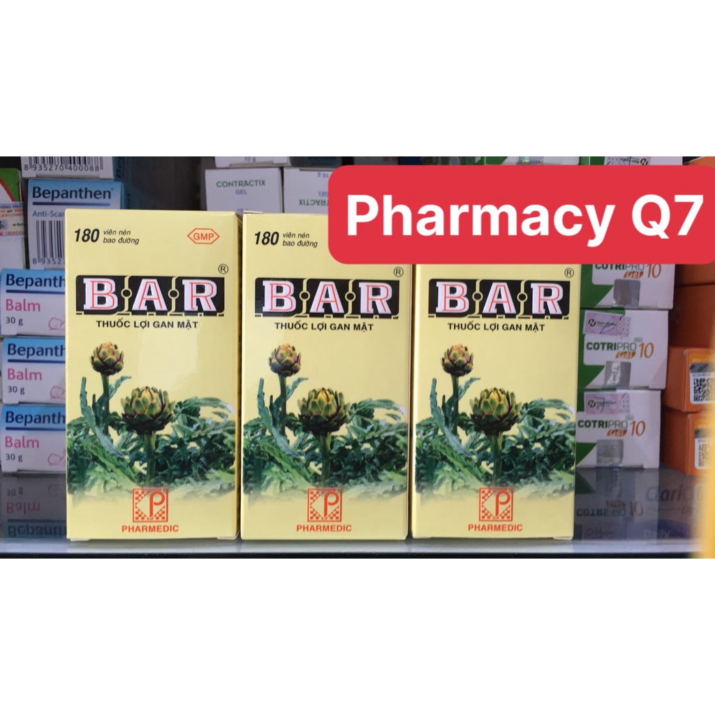 (lọ 180V) Viên uống Actiso mát gan BAR  (B.A.R )CHÍNH HÃNG - Lọ 180 viên