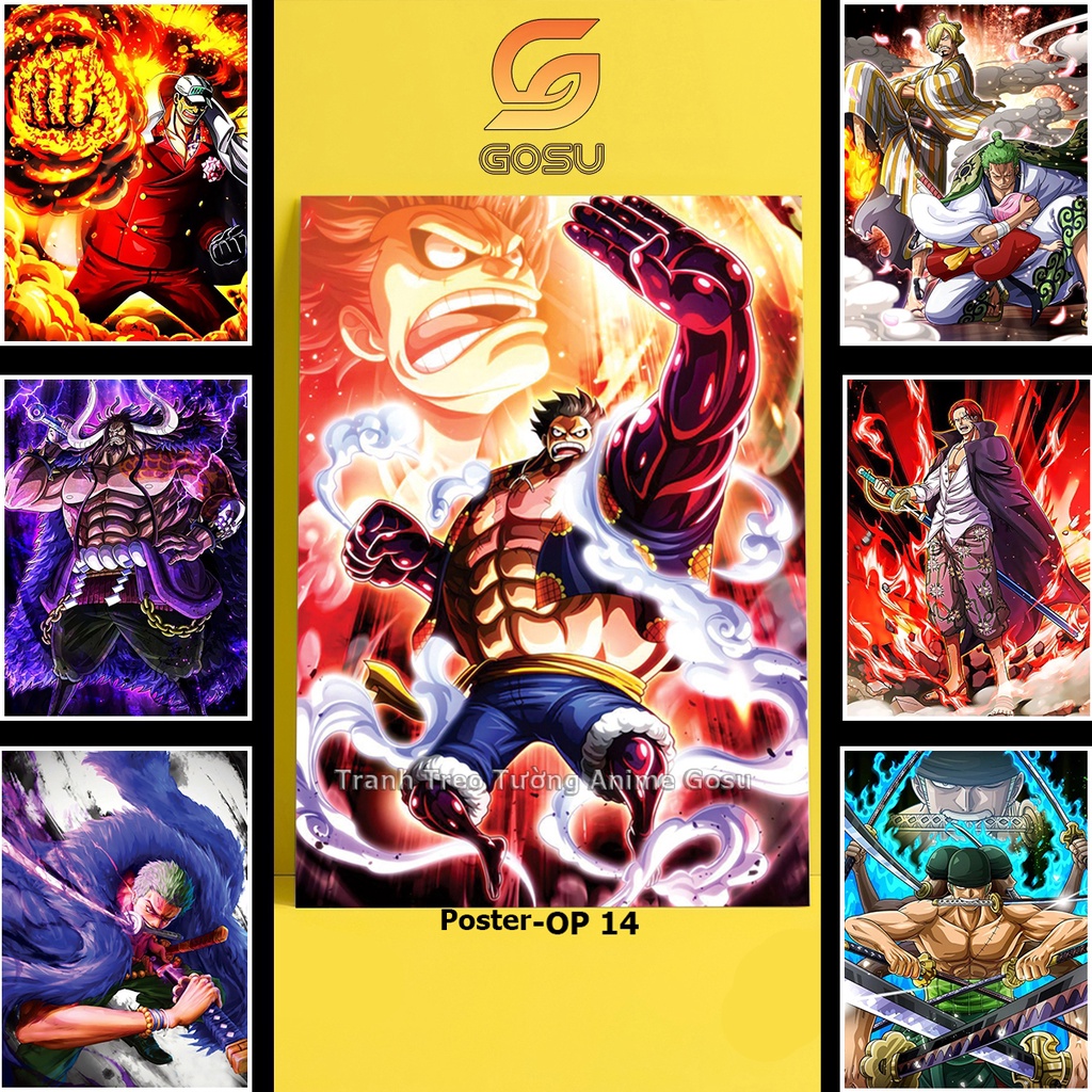Poster Dán Tường Anime One Piece Luffy Poster Các Nhân Vật Trong One Piece Decor Phòng Ngủ Phòng Học Tranh Anime Khổ A3