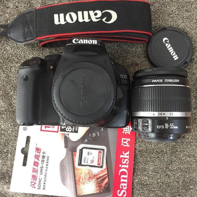 [Shoppe trợ giá ] Bộ máy ảnh canon 550D kèm lens 18-55
