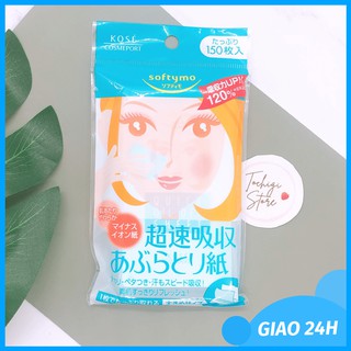 Giấy thấm dầu Kose Softymo Nhật Bản 150 miếng