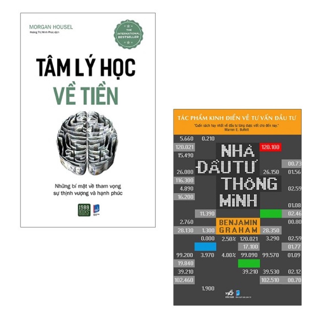 Sách - Combo 2 Cuốn: Tâm Lý Học Về Tiền + Nhà Đầu Tư Thông Minh
