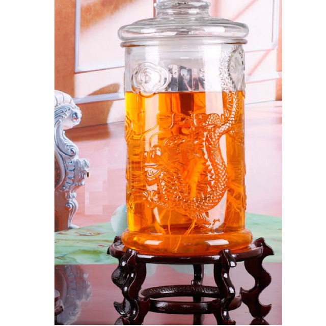 Bình thuỷ tinh trụ rồng 15 lít