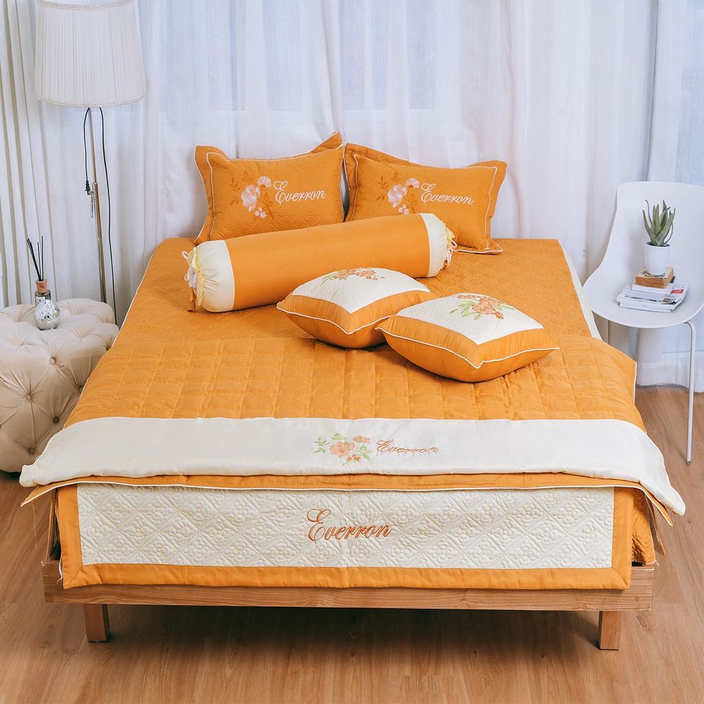 Bộ Ga Gối Chất Satin 5 Món (3 Vỏ Gối, Ga, Chăn) Nhiều Màu Lựa Chọn | BigBuy360 - bigbuy360.vn