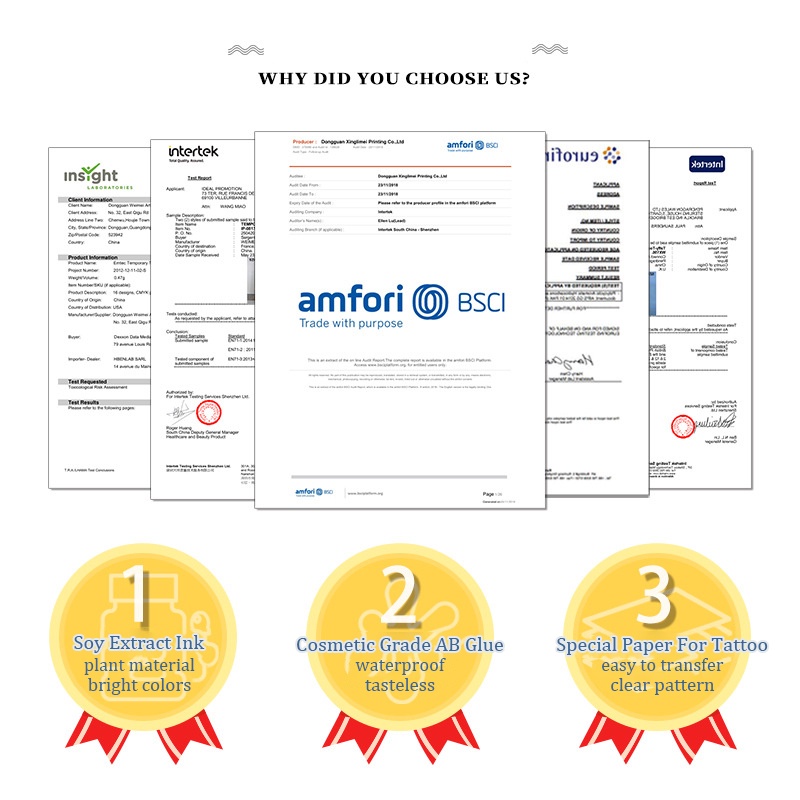 Set 6 Hình Xăm Dán Tạm Thời Chống Nước Lâu Trôi 2 Tuần