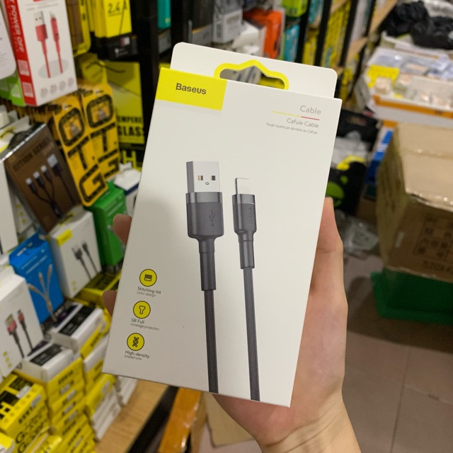 Cáp sạc ip dây dù Cafule 1m chính hãng Baseus