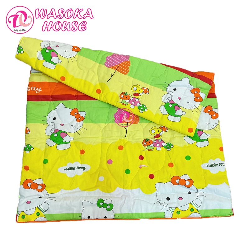 Chăn mền cho bé cotton Thắng Lợi 75x95cm, mềm mát, thấm hút mồ hôi tốt, nhiều họa tiết hoạt hình thân thuộc gần gũi
