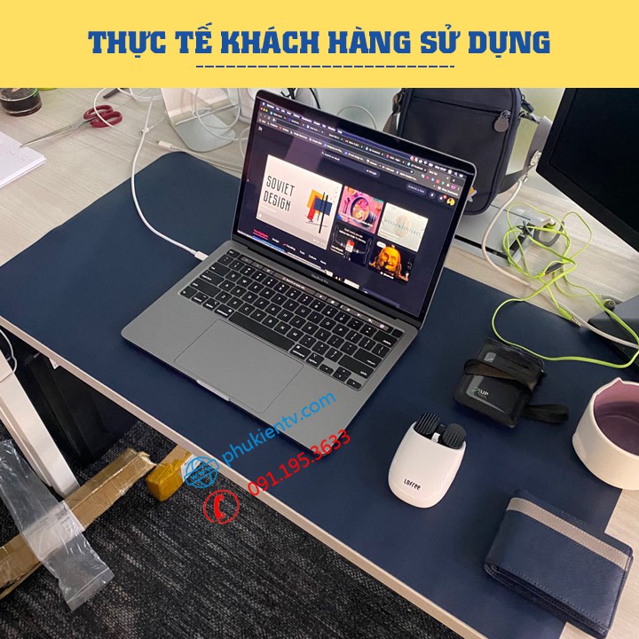 Thảm da trải bàn làm việc Deskpad - Lót chuột mouse pad - Tấm lót bàn di chuột cỡ lớn - Bằng Da PU Mượt Mà - Mịn - Êm