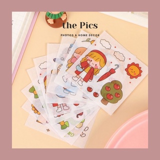 Tấm sticker hoạt hình cute dán trang trí - the Pics
