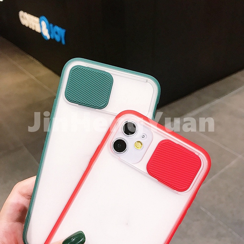 Slide Camera Lens Protection Phone Case compatible for IPhone 11 Pro Max X XS Max XR 6 6S 7 8 Plus X Matte Transparent Hard Back Cover