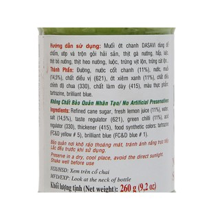 Muối Chanh ớt Dasavi 260g