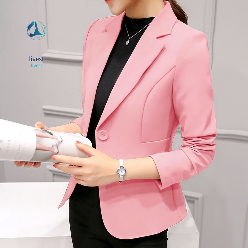 Women long sleeve solid color Blazer