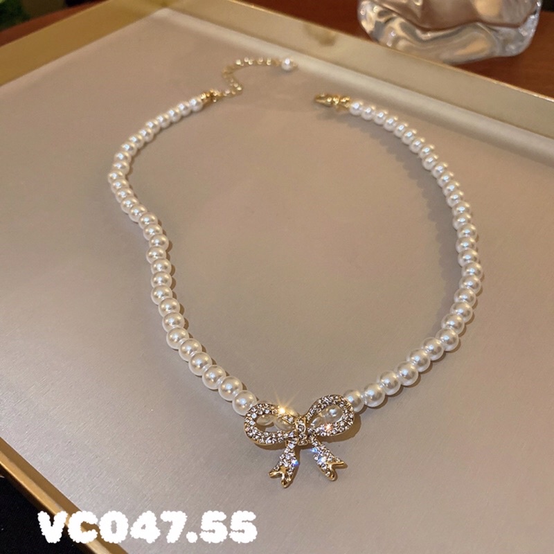 Vòng cổ hạt Ngọc phong cách sang trọng