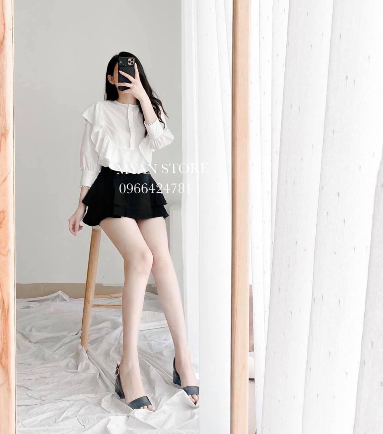 Áo thô bèo yếm phối ren Avn032111 | BigBuy360 - bigbuy360.vn