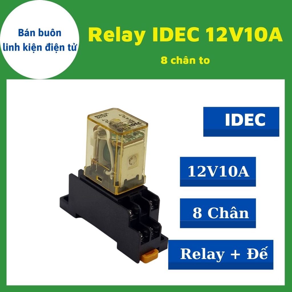 Relay omron 12V, rơ le 12v 8 chân, LY2N [Loại 12V10A)