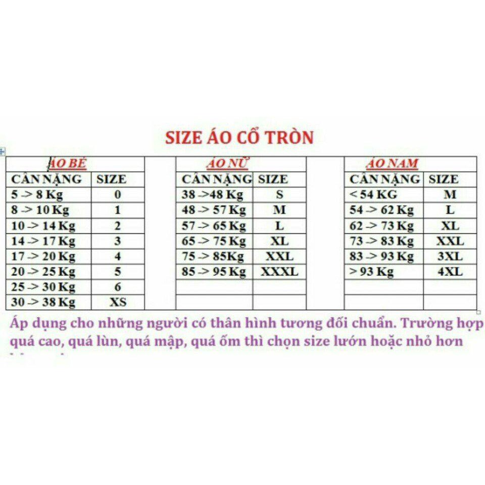 Áo lá bài chất cotton loại 1 đủ màu đủ size từ 5-100kg